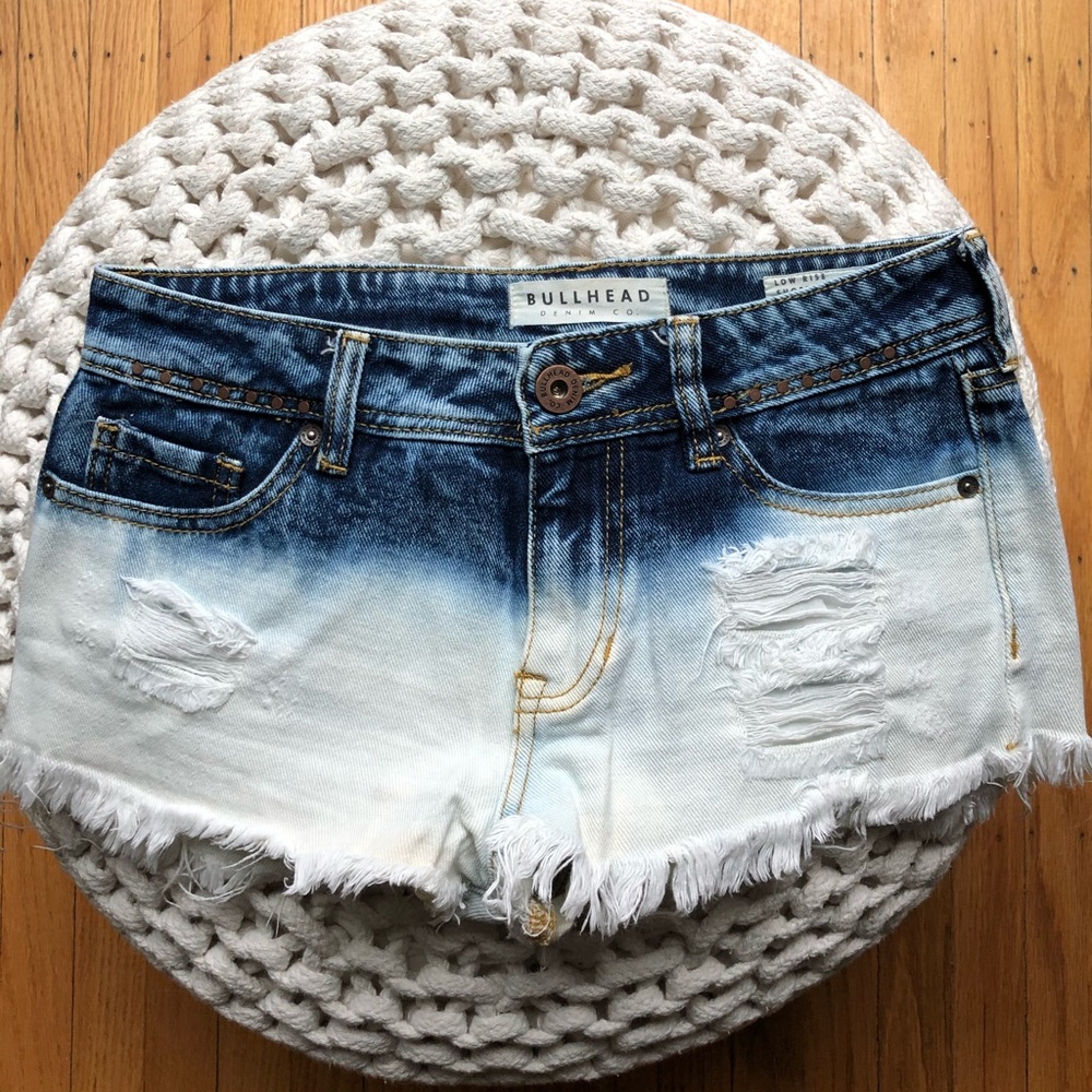 Ombré effect jean shorts